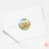 Gelukkige Zonnebloem Tuinvrienden Sticker (Envelop)