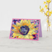 Gelukkige Zonnebloem Verjaardag Kaart (Gele Bloem)
