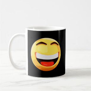 Gelukkige Zonnebril Emoji Glimlach Lach Emoticon A Koffiemok