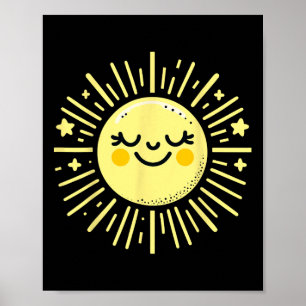 Gelukkige Zonneschijn Zomervakantie Zon Poster