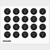 Gelukkige zonnewende Zon Celestial Ronde Sticker (Vel)