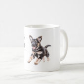 Gelukkige Zwarte Crème Hond Koffiemok (Voorkant rechts)