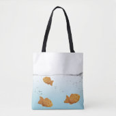 Gelukkige Zwemmen Taiyaki vis Tote Bag (Voorkant)