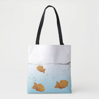 Gelukkige Zwemmen Taiyaki vis Tote Bag