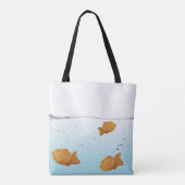 Gelukkige Zwemmen Taiyaki vis Tote Bag (Achterkant)
