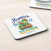 Gelukkiger als ik lees bier onderzetter (Linkerzijde)