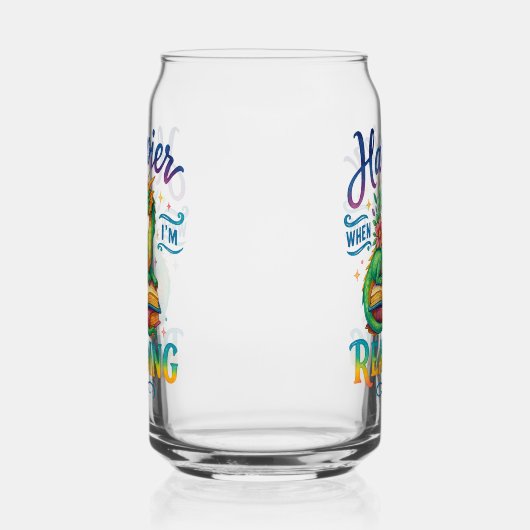 Gelukkiger als ik lees blikvorm glas (Rechts)