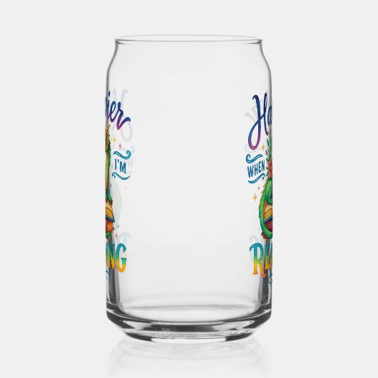 Gelukkiger als ik lees blikvorm glas (Links)