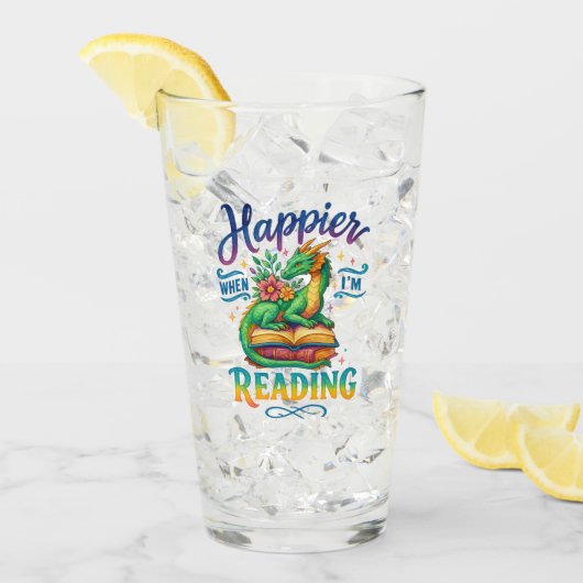 Gelukkiger als ik lees glas (Voorkant ijs)