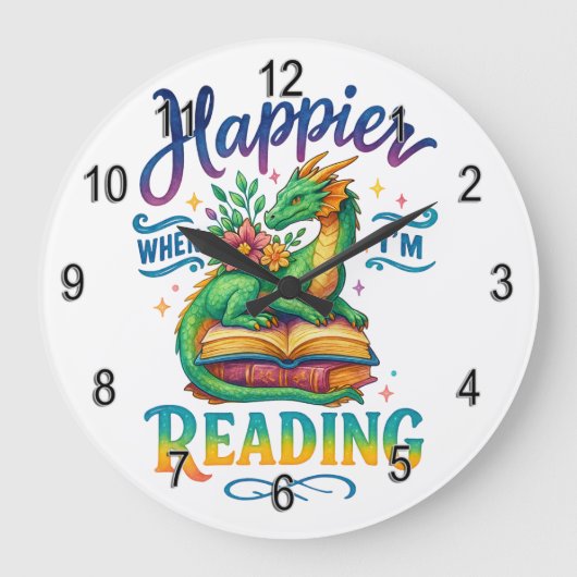 Gelukkiger als ik lees grote klok (Voorkant)