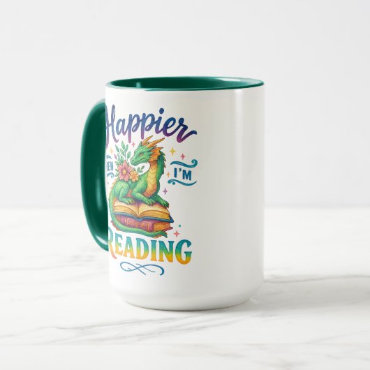 Gelukkiger als ik lees mok (Voorkant links)