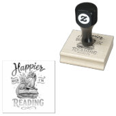 Gelukkiger als ik lees rubberstempel (Gestempeld)