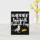 gelukkiger dan een meeuw met een frietje - grappig kaart (Gele Bloem)