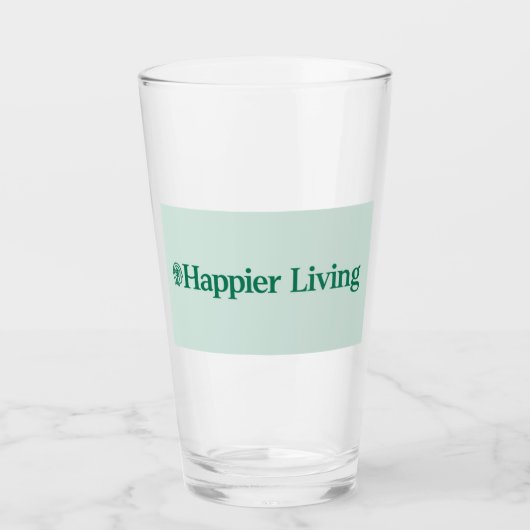 GELUKKIGER LEVEND Drink glas (Voorkant)