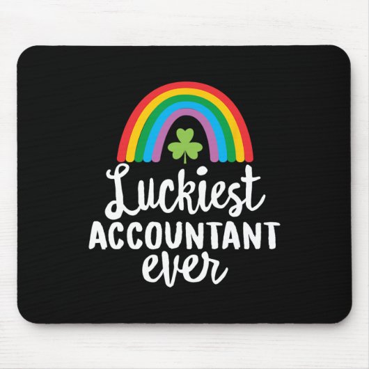Gelukkigst Accountant Ooit St Patrick Dag Shamrock Muismat (Voorkant)