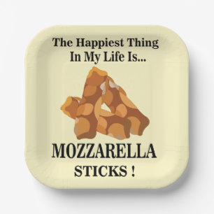Gelukkigst Ding In Mijn Leven Is Mozzarella Sticks Papieren Bordje