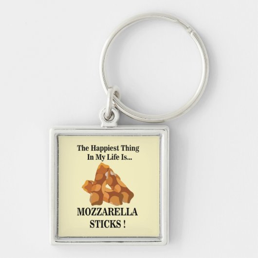 Gelukkigst Ding In Mijn Leven Is Mozzarella Sticks Sleutelhanger (Voorkant)