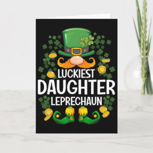 Gelukkigst Dochter Leprechaun St Patricks Dag Fees Kaart