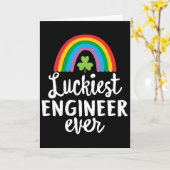 Gelukkigst Engineer Ooit St Patrick Dag Shamrocks Kaart (Gele Bloem)