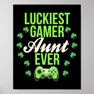 Gelukkigst Gamer Tante Ooit Gamepad Tante Grappige Poster