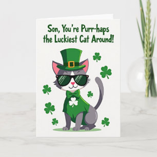 Gelukkigst Katt Around Zoon St. Patricks Kaart
