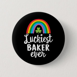 Gelukkigst Ker Ooit St Patrick Dag Shamrocks  Ronde Button 5,7 Cm
