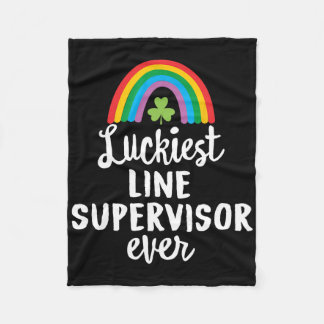Gelukkigst lijnsupervisor ooit St. Patrick-dagscha Fleece Deken