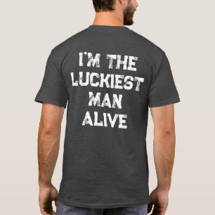 Gelukkigst Meneer Levend op de Planeet Vissen Quot T-shirt