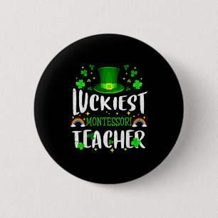 Gelukkigst montessorileerkracht St. Patrick's Day Ronde Button 5,7 Cm