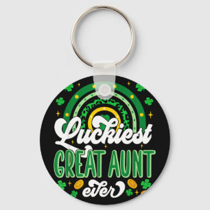 Gelukkigst tante shamrocks geluksvogel st. patrick sleutelhanger