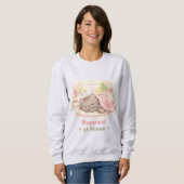 Gelukkigst thuis Kawaii Schattige Kitty Kat Huisel Trui (Voorkant volledig)