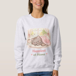 Gelukkigst thuis Kawaii Schattige Kitty Kat Huisel Trui