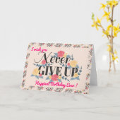 Gelukkigst Verjaardags Motivatiekaart Kaart (Gele Bloem)