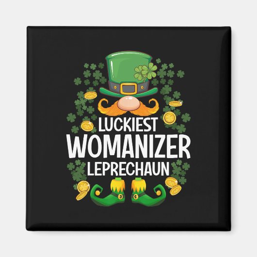 Gelukkigst Vrouwenversierder Kabouter St. Patrick' Magneet (Voorkant)