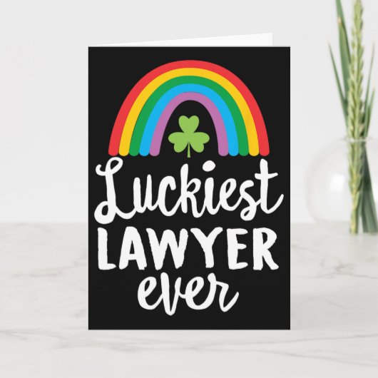 Gelukkigste advocaat ooit St. Patrick Dag Shamrock Kaart (Voorkant)