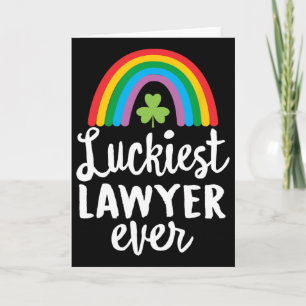 Gelukkigste advocaat ooit St. Patrick Dag Shamrock Kaart