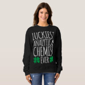 Gelukkigste analytisch chemicus ooit  St. Patrick' Trui (Voorkant volledig)