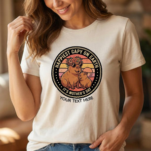 Gelukkigste Capy Op Aarde Moederdag Retro Zonsonde Tri-Blend Shirt