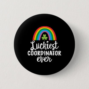 Gelukkigste Coördinator Ooit St Patrick Dag Shamro Ronde Button 5,7 Cm