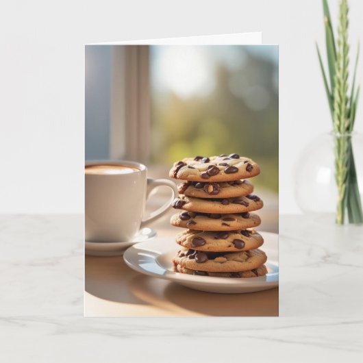 Gelukkigste Dag Chocolade Chip Koekjes Kaart (Voorkant)