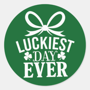 Gelukkigste Dag Ooit St. Patrick's Dag Iers Geluk  Ronde Sticker