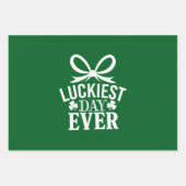 Gelukkigste dag ooit St Patricks Day Irish Lucky Inpakpapier Vel (Voorkant)