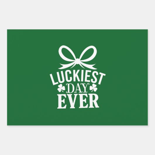 Gelukkigste dag ooit St Patricks Day Irish Lucky Inpakpapier Vel (Voorkant)