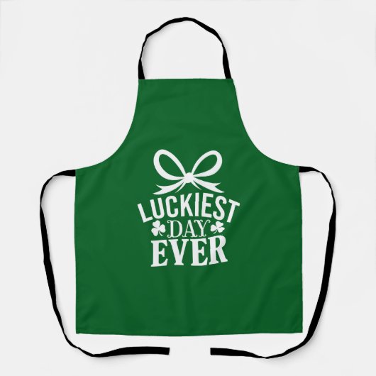 Gelukkigste dag ooit St Patricks Day Irish Lucky Schort (Voorkant)