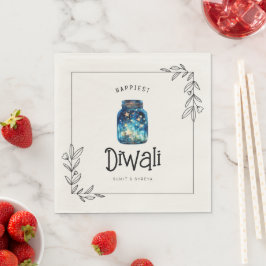 Gelukkigste Diwali aquarel sterren aanpasbaar Servet