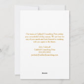 Gelukkigste Feestdagen Chic Gold Christmas Tree Co Feestdagenkaart (Achterkant)