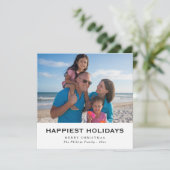 Gelukkigste Feestdagen Familie Strand Kerst Kaart (Staand voorkant)