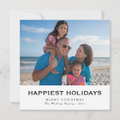 Gelukkigste Feestdagen Familie Strand Kerst Kaart (Voorkant)