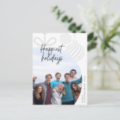 Gelukkigste Feestdagen, familiefoto, seizoensgroet Briefkaart (Staand voorkant)