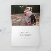 Gelukkigste Feestdagen Fancy Script Elegant Foto Kaart (Binnen)